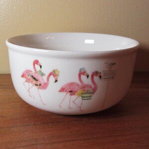 30 oz flamingo porcelain cereal bowl kathryn white coastline imports (W4452)